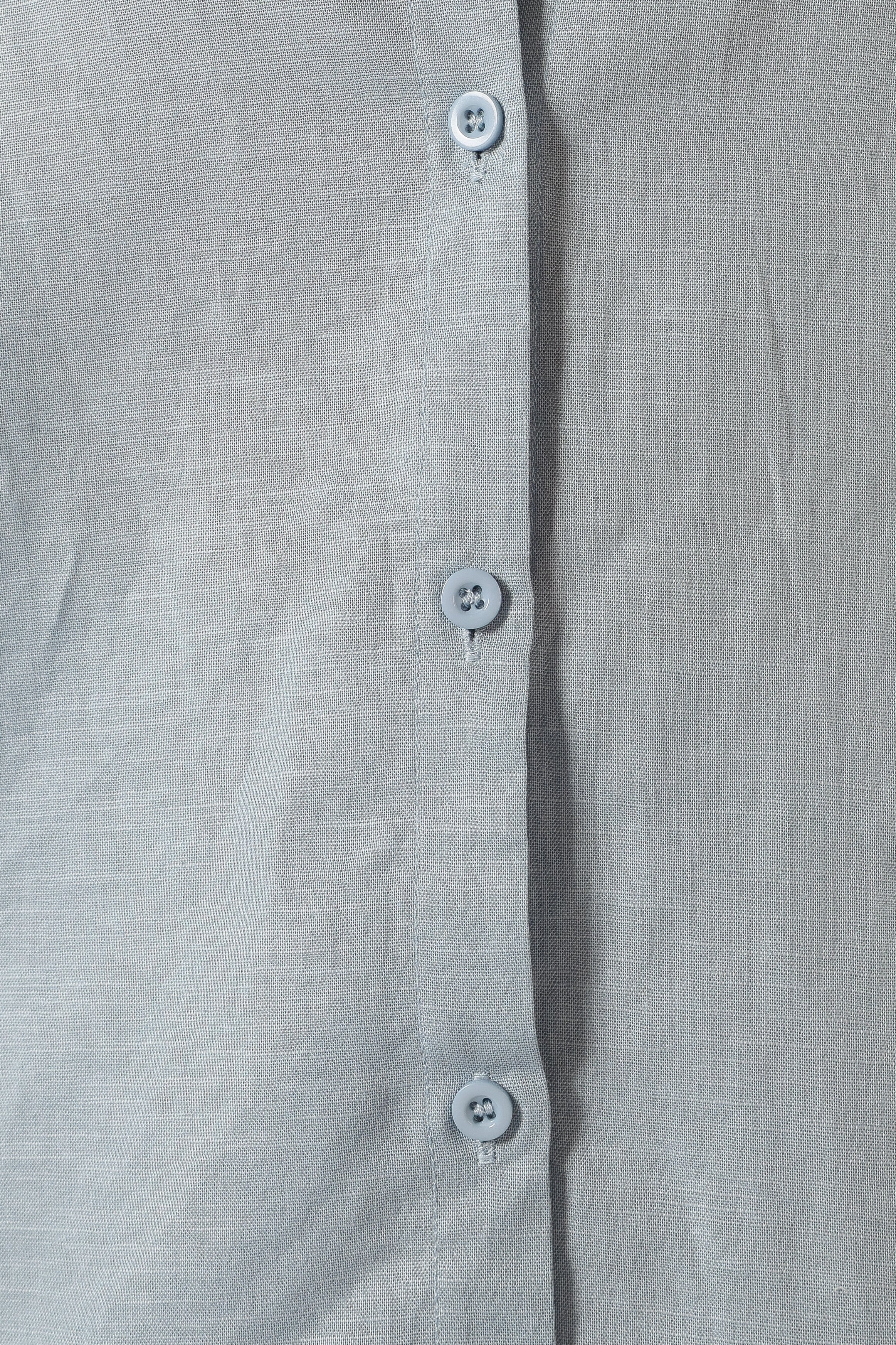 Yuma Button Down Top - Blue - Image 7