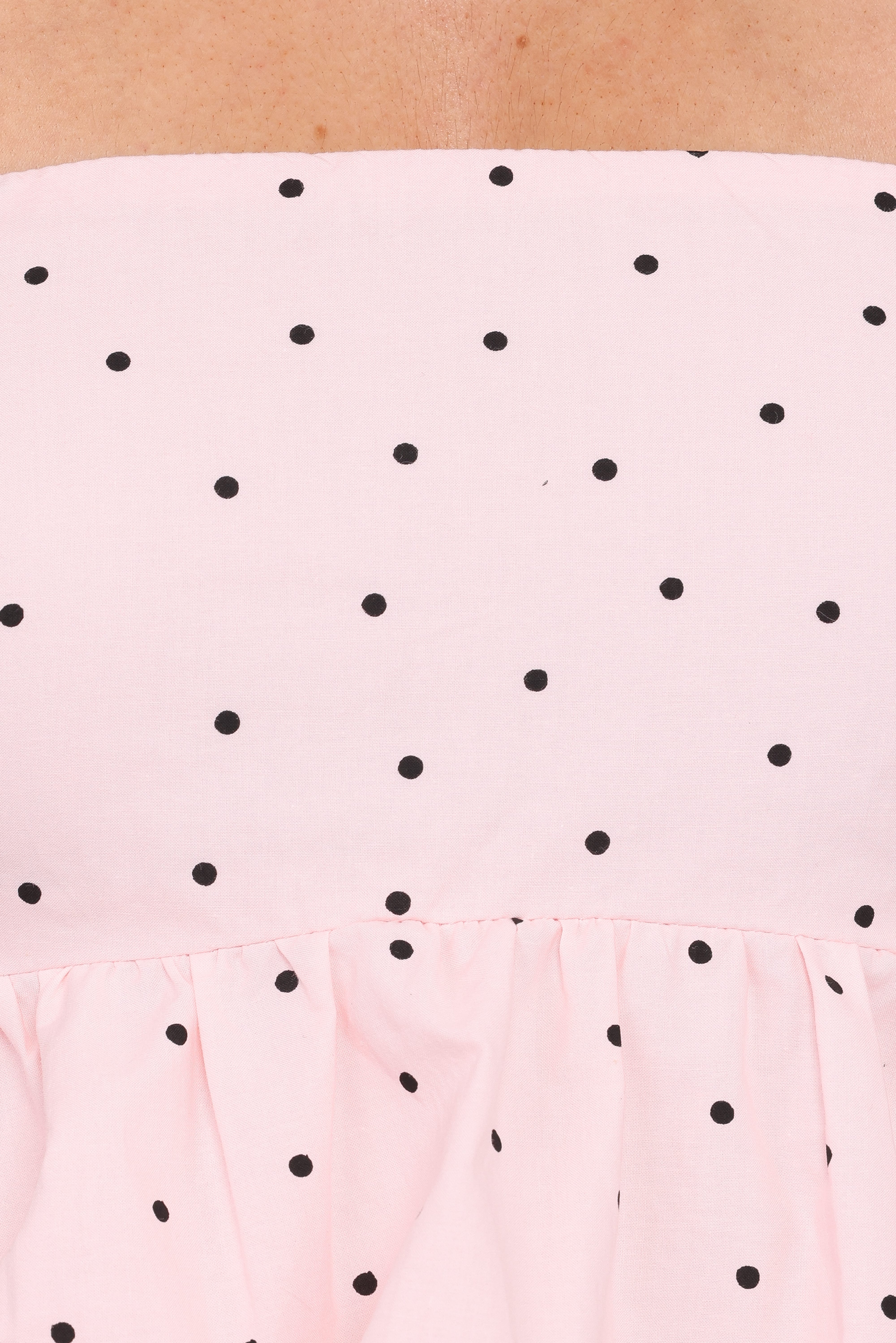 Yvanna Bubble Hem Top - Pink Dot - Image 7