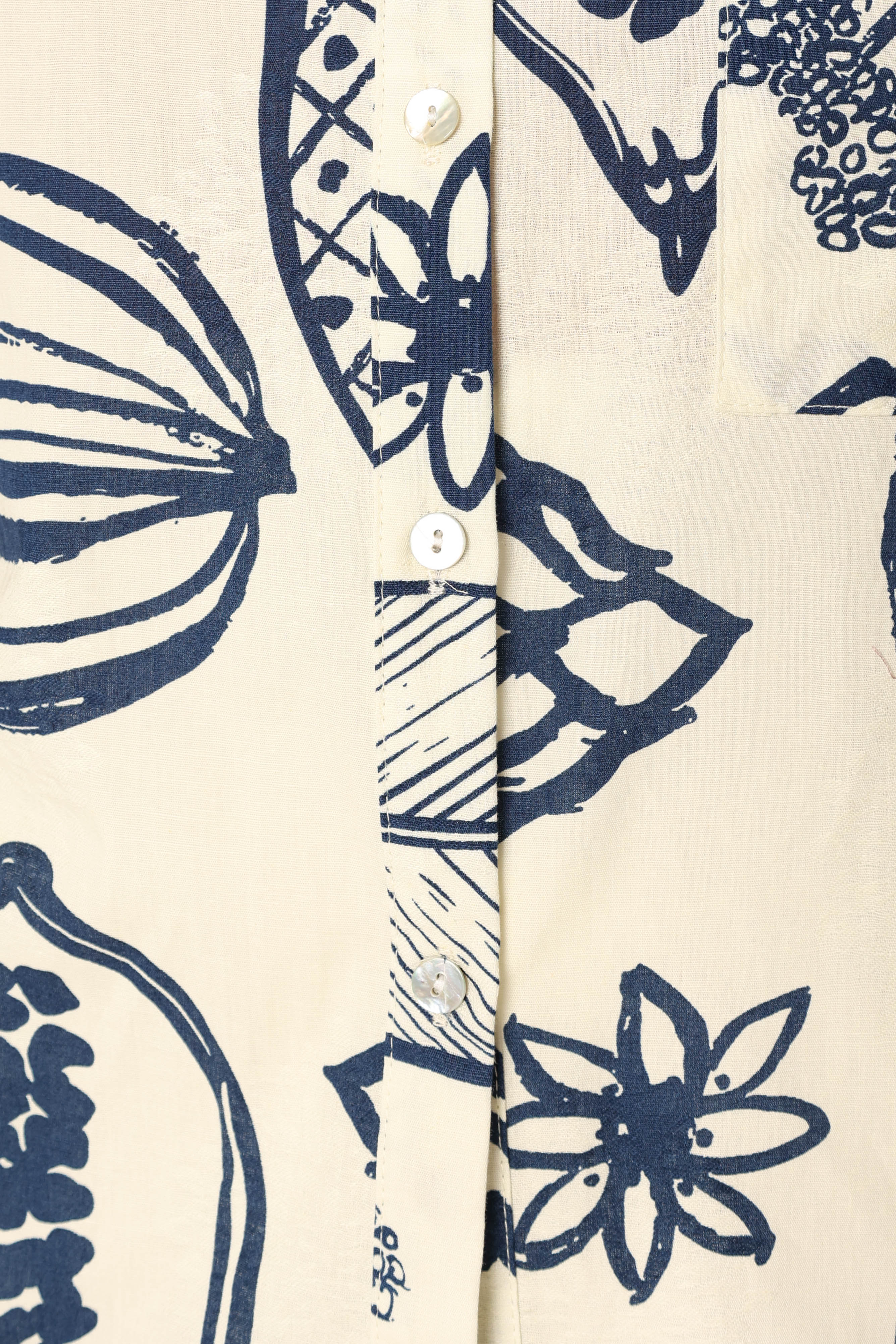 Zayd Button Up Shirt - Navy - Image 6
