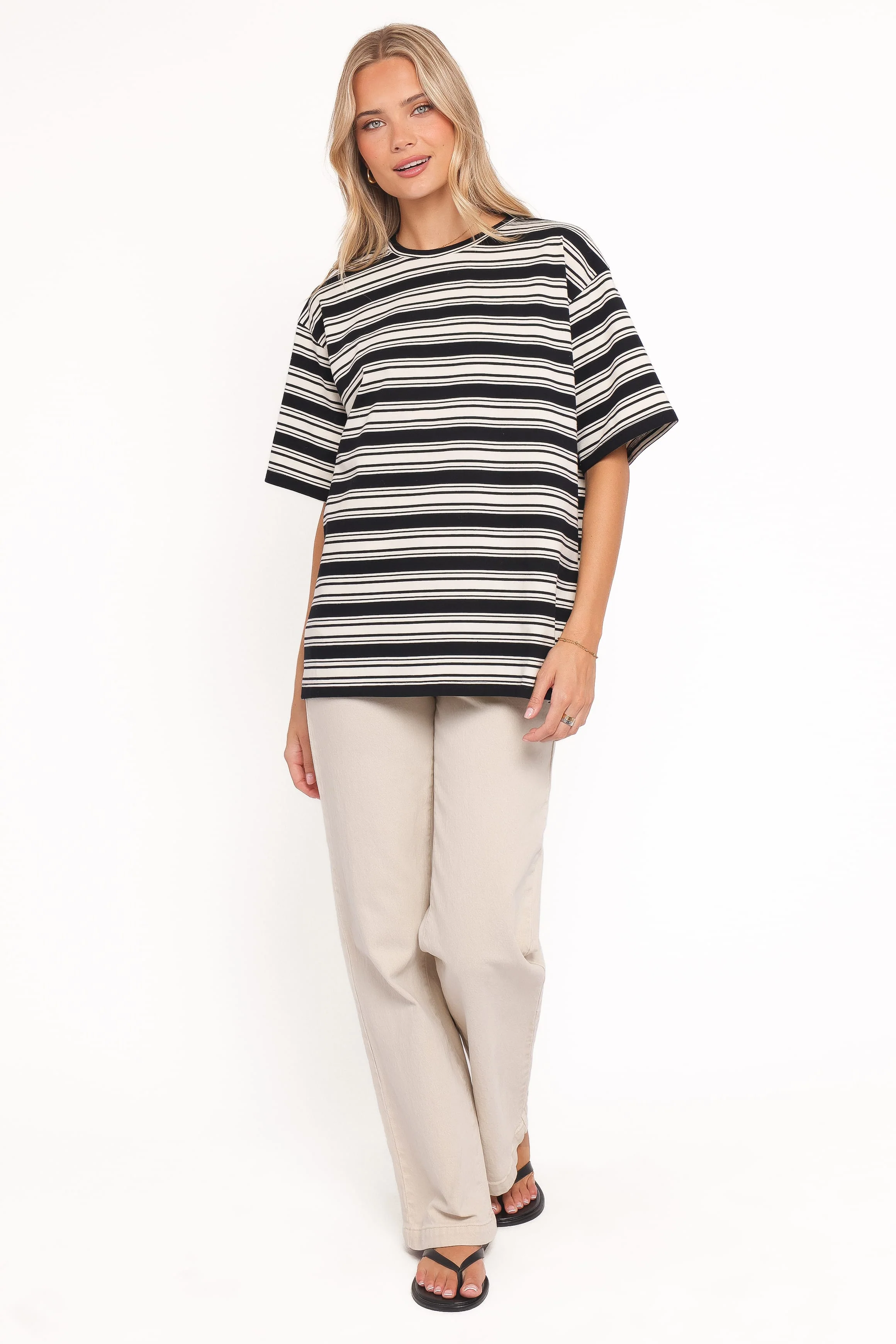 Zestora Tee - Black Ivory Stripe - Image 2