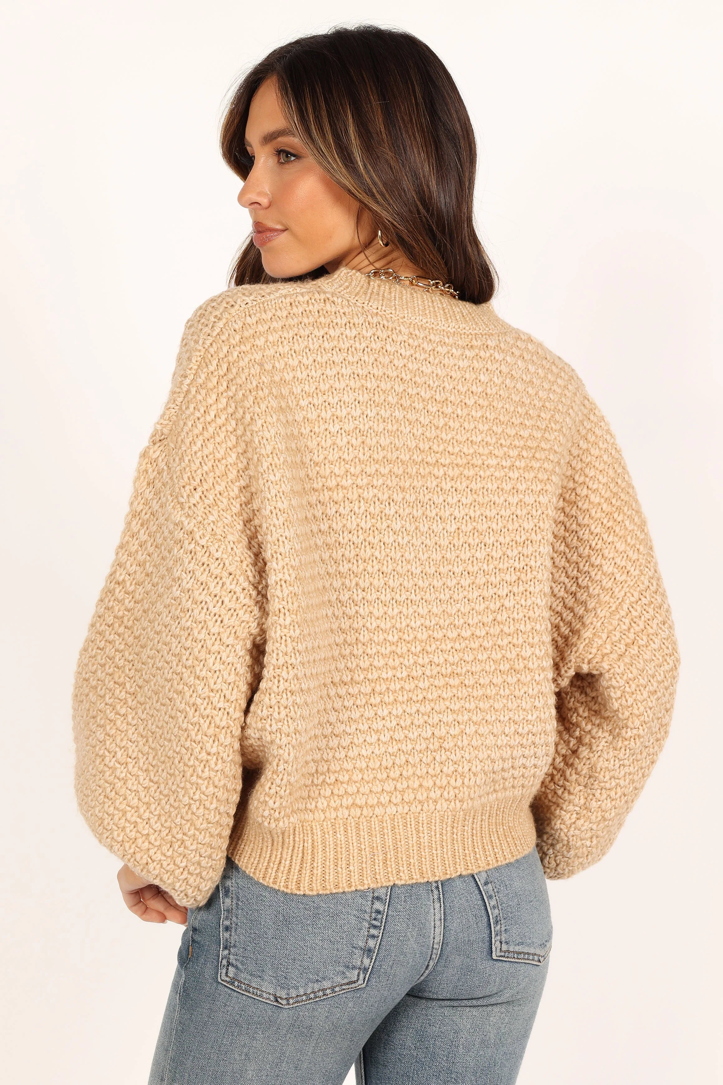 Ziggy Knit Sweater - Tan - Image 5