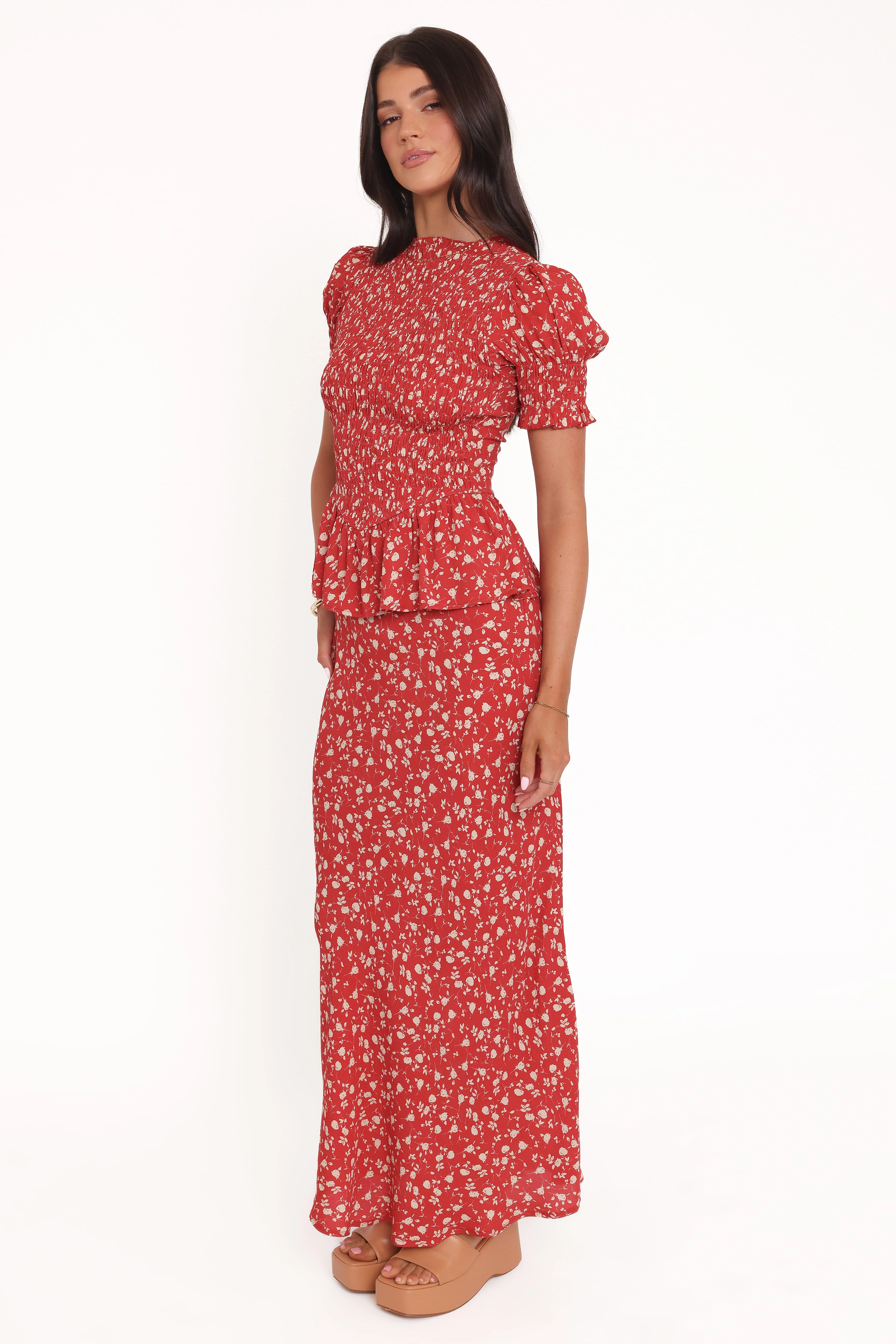 Zoella Peplum Top - Red Floral - Image 7